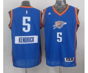 Oklahoma City Thunder #5 Kendrick Perkins 2014 Christmas Day Blue Jersey