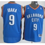 Oklahoma City Thunder #9 Serge Ibaka Revolution 30 Swingman Blue Jersey