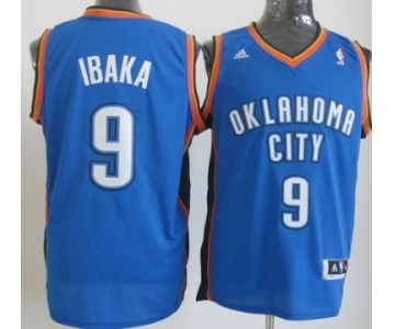 Oklahoma City Thunder #9 Serge Ibaka Revolution 30 Swingman Blue Jersey