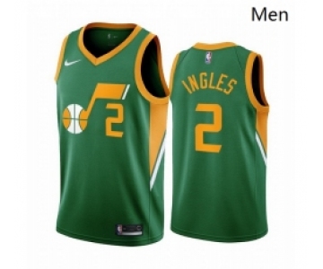 Men Utah Jazz 2 Joe Ingles Green NBA Swingman 2020 21 Earned Edition Jersey