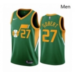 Men Utah Jazz 27 Rudy Gobert Green NBA Swingman 2020 21 Earned Edition Jersey