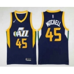 Men's Utah Jazz #45 Donovan Mitchell Navy Blue 2017-2018 Nike Swingman Stitched NBA Jersey