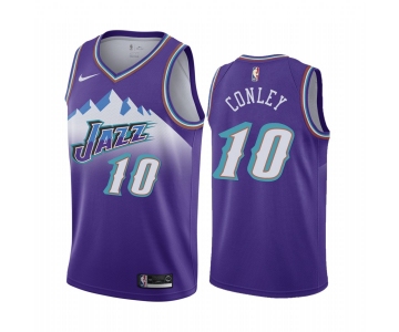 Nike Jazz #10 Mike Conley Jr. Purple 2019-20 Hardwood Classic Edition Stitched NBA Jersey