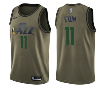 Nike Jazz #11 Dante Exum Green Salute to Service NBA Swingman Jersey