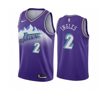 Nike Jazz #2 Joe Ingles Purple 2019-20 Hardwood Classic Edition Stitched NBA Jersey