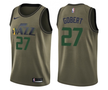 Nike Jazz #27 Rudy Gobert Green Salute to Service NBA Swingman Jersey