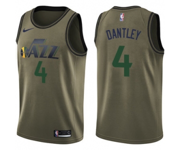 Nike Jazz #4 Adrian Dantley Green Salute to Service NBA Swingman Jersey
