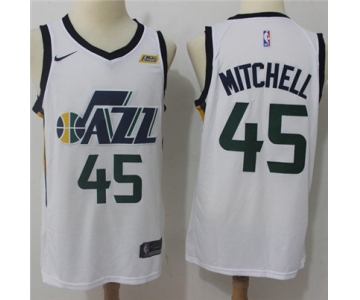 Nike Jazz #45 Donovan Mitchell White NBA Swingman Association Edition Jersey