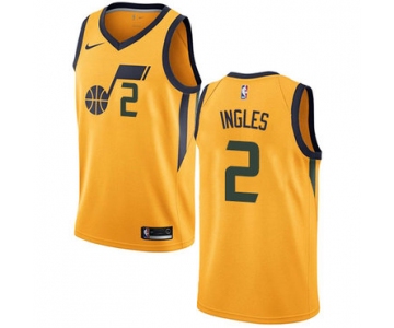 Nike Utah Jazz #2 Joe Ingles Yellow NBA Swingman Statement Edition Jersey