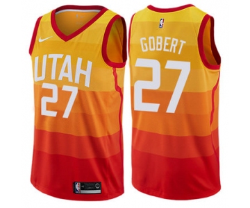 Nike Utah Jazz #27 Rudy Gobert Orange NBA Swingman City Edition Jersey