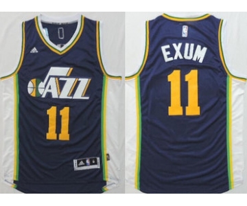 Utah Jazz #11 Dante Exum Revolution 30 Swingman 2014 New Navy Blue Jersey