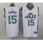 Utah Jazz #15 Derrick Favors Revolution 30 Swingman 2014 New White Swingman Jersey