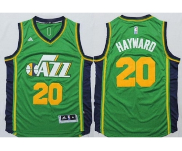 Utah Jazz #20 Gordon Hayward Revolution 30 Swingman 2014 New Green Swingman Jersey