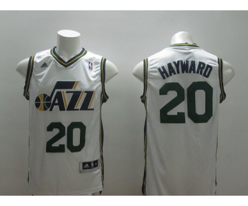 Utah Jazz #20 Gordon Hayward Revolution 30 Swingman White Swingman Jersey