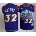 Utah Jazz #32 Karl Malone Mountain Purple Hardwood Classics Soul Swingman Throwback Jersey