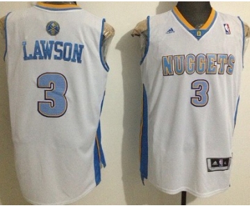 Denver Nuggets #3 Ty Lawson Revolution 30 Swingman White Jersey