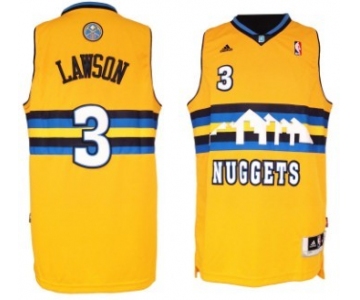 Denver Nuggets #3 Ty Lawson Revolution 30 Swingman Yellow Jersey