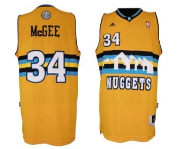 Denver Nuggets #34 JaVale McGee Revolution 30 Swingman Yellow Jersey