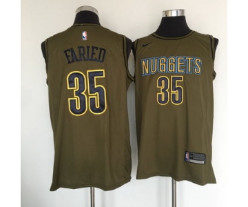 Denver Nuggets #35 Kenneth Faried Olive Nike Swingman Jersey