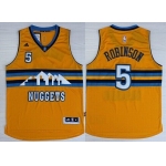 Denver Nuggets #5 Nate Robinson Revolution 30 Swingman 2014 New Yellow Jersey