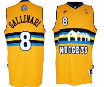 Denver Nuggets #8 Danilo Gallinari Revolution 30 Swingman Yellow Jersey