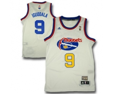 Denver Nuggets #9 Andre Iguodala ABA Hardwood Classic Swingman White Jersey