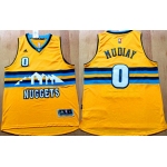 Men's Denver Nuggets #0 Emmanuel Mudiay Revolution 30 Swingman 2015 New Yellow Jersey