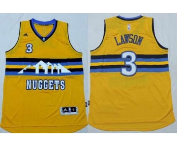 Men's Denver Nuggets #3 Ty Lawson Revolution 30 Swingman 2014 New Yellow Jersey