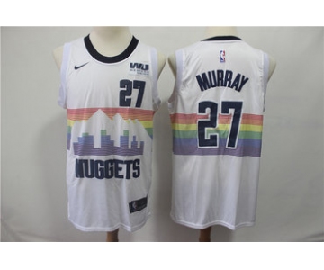 Men's Nuggets 27 Jamal Murray White 2018-19 City Edition Nike Swingman Jersey