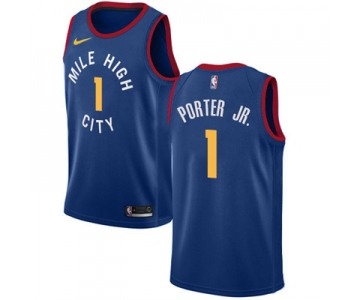 Nike Denver Nuggets #1 Michael Porter Jr. Navy NBA Swingman City Edition Jersey