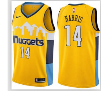 Nike Denver Nuggets  #14 Gary Harris Yellow NBA Swingman Statement Edition Jersey