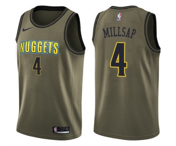 Nike Denver Nuggets #4 Paul Millsap Green Salute to Service NBA Swingman Jersey