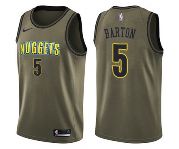 Nike Denver Nuggets #5 Will Barton Green Salute to Service NBA Swingman Jersey