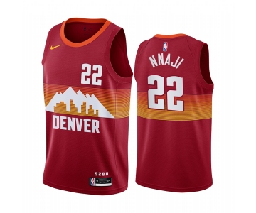 Nike Nuggets #22 Zeke Nnaji Red NBA Swingman 2020-21 City Edition Jersey