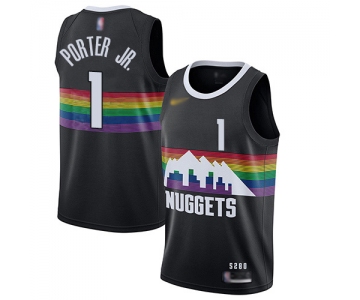 Nuggets #1 Michael Porter Jr. Black Basketball Swingman City Edition 2019-20 Jersey