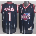 Houston Rockets #1 Tracy McGrady ABA Hardwood Classic Swingman Navy Blue Jersey