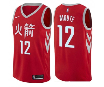 Houston Rockets #12 Luc Mbah a Moute Red Nike NBA Men's Stitched Swingman Jersey City Edition