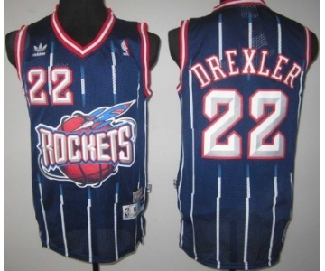 Houston Rockets #22 Clyde Drexler ABA Hardwood Classic Swingman Navy Blue Jersey