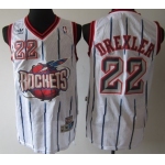 Houston Rockets #22 Clyde Drexler ABA Hardwood Classic Swingman White Jersey