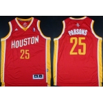 Houston Rockets #25 Chandler Parsons Revolution 30 Swingman Red With Gold Jersey