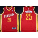 Houston Rockets #25 Chandler Parsons Revolution 30 Swingman Red With Gold Jersey