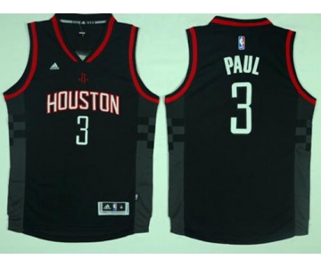 Houston Rockets #3 Chris Paul Black Alternate Stitched NBA Jersey