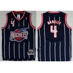 Houston Rockets #4 Charles Barkley ABA Hardwood Classic Swingman Navy Blue Jersey