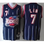 Houston Rockets #7 Jeremy Lin ABA Hardwood Classic Swingman Navy Blue Jersey