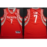 Houston Rockets #7 Jeremy Lin Revolution 30 Swingman Red Jersey