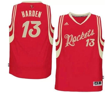 Men's Houston Rockets #13 James Harden Revolution 30 Swingman 2015 Christmas Day Red Jersey