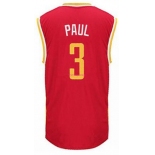 Men's Houston Rockets #3 Chris Paul Red With Gold Stitched NBA Adidas Revolution 30 Swingman Jersey