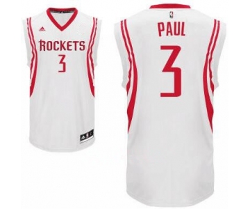 Men's Houston Rockets #3 Chris Paul White Stitched NBA Adidas Revolution 30 Swingman Jersey