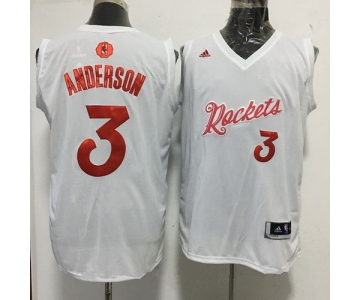 Men's Houston Rockets #3 Ryan Anderson adidas White 2016 Christmas Day Stitched NBA Swingman Jersey