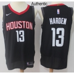 Nike Houston Rockets #13 James Harden Black NBA Authentic Statement Edition Jersey